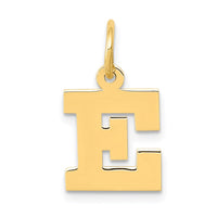Load image into Gallery viewer, 14k Small Block Letter E Initial Charm
