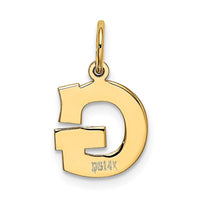 Load image into Gallery viewer, 14k Small Block Letter G Initial Charm
