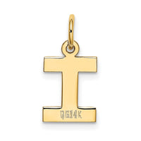 Load image into Gallery viewer, 14k Small Block Letter I Initial Charm
