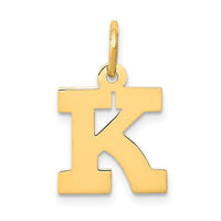 Load image into Gallery viewer, 14k Small Block Letter K Initial Charm
