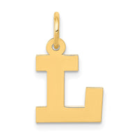 Load image into Gallery viewer, 14k Small Block Letter L Initial Charm
