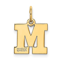 Load image into Gallery viewer, 14k Small Block Letter M Initial Charm
