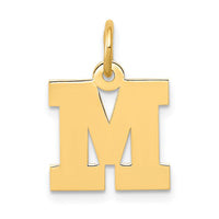 Load image into Gallery viewer, 14k Small Block Letter M Initial Charm
