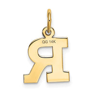 Load image into Gallery viewer, 14k Small Block Letter R Initial Charm
