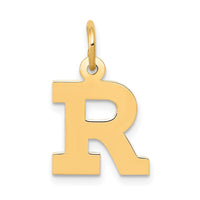Load image into Gallery viewer, 14k Small Block Letter R Initial Charm
