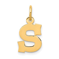Load image into Gallery viewer, 14k Small Block Letter S Initial Charm
