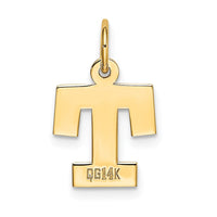 Load image into Gallery viewer, 14k Small Block Letter T Initial Charm

