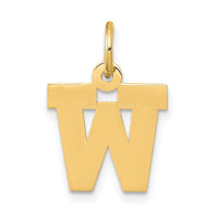 Load image into Gallery viewer, 14k Small Block Letter W Initial Charm

