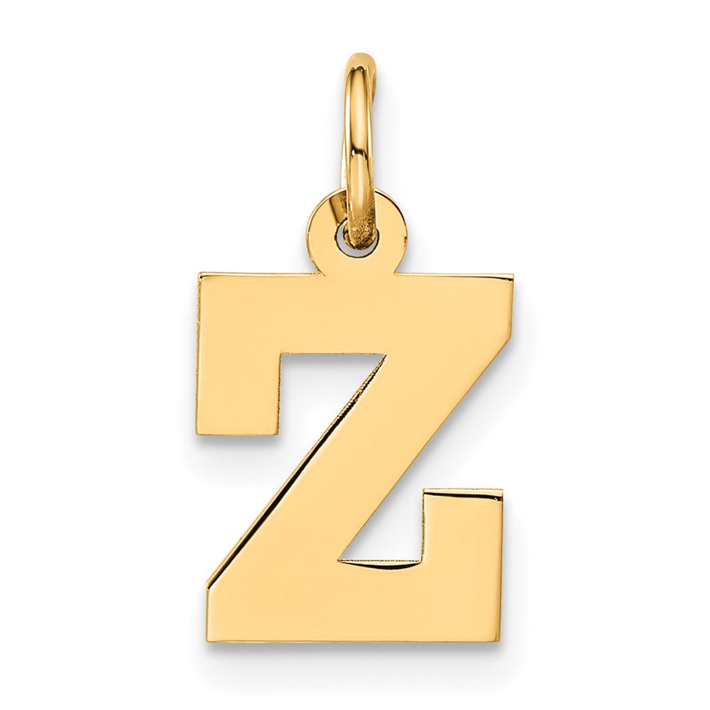 14k Small Block Initial Z Charm