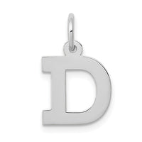 Load image into Gallery viewer, 14KW Small Block Letter D Initial Charm
