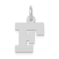 Load image into Gallery viewer, 14KW Small Block Letter F Initial Charm
