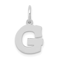 Load image into Gallery viewer, 14KW Small Block Letter G Initial Charm
