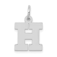 Load image into Gallery viewer, 14KW Small Block Letter H Initial Charm
