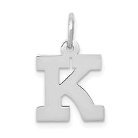 Load image into Gallery viewer, 14KW Small Block Letter K Initial Charm
