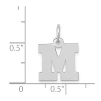 Load image into Gallery viewer, 14KW Small Block Letter M Initial Charm
