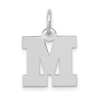 Load image into Gallery viewer, 14KW Small Block Letter M Initial Charm
