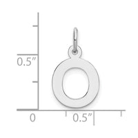 Load image into Gallery viewer, 14KW Small Block Letter O Initial Charm

