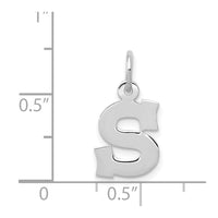 Load image into Gallery viewer, 14KW Small Block Letter S Initial Charm
