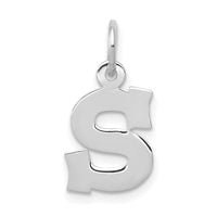 Load image into Gallery viewer, 14KW Small Block Letter S Initial Charm
