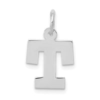 Load image into Gallery viewer, 14KW Small Block Letter T Initial Charm
