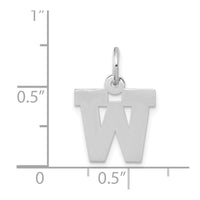 Load image into Gallery viewer, 14KW Small Block Letter W Initial Charm
