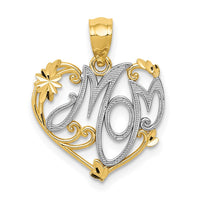 Load image into Gallery viewer, 14k and Rhodium MOM Pendant
