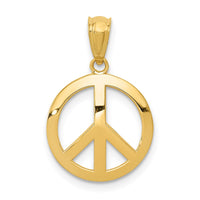Load image into Gallery viewer, 14k Polished Peace Sign Circle Pendant
