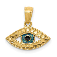 Load image into Gallery viewer, 14K Enameled Eye Pendant
