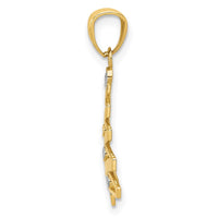 Load image into Gallery viewer, 14k w/Rhodium Christmas Tree Pendant
