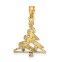 Load image into Gallery viewer, 14k w/Rhodium Christmas Tree Pendant
