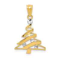 Load image into Gallery viewer, 14k w/Rhodium Christmas Tree Pendant
