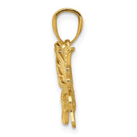 Load image into Gallery viewer, 14k Diamond-cut Butterfly Pendant
