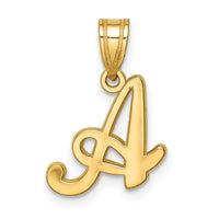 Load image into Gallery viewer, 14KY Script Letter A Initial Pendant
