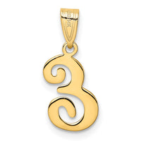 Load image into Gallery viewer, 14KY Script Letter E Initial Pendant
