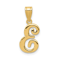 Load image into Gallery viewer, 14KY Script Letter E Initial Pendant
