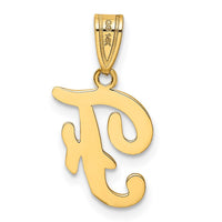 Load image into Gallery viewer, 14KY Script Letter F Initial Pendant
