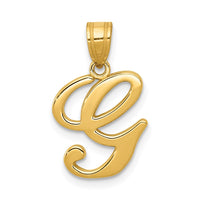 Load image into Gallery viewer, 14KY Script Letter G Initial Pendant
