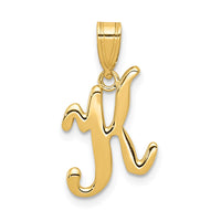 Load image into Gallery viewer, 14KY Script Letter K Initial Pendant
