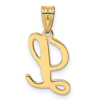 Load image into Gallery viewer, 14KY Script Letter L Initial Pendant
