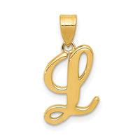 Load image into Gallery viewer, 14KY Script Letter L Initial Pendant
