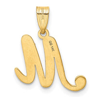 Load image into Gallery viewer, 14KY Script Letter M Initial Pendant

