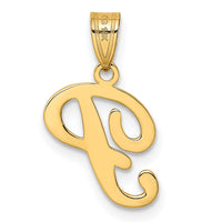 Load image into Gallery viewer, 14KY Script Letter P Initial Pendant
