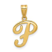 Load image into Gallery viewer, 14KY Script Letter P Initial Pendant
