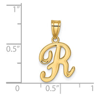 Load image into Gallery viewer, 14KY Script Letter R Initial Pendant
