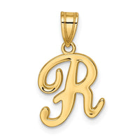 Load image into Gallery viewer, 14KY Script Letter R Initial Pendant
