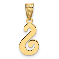 Load image into Gallery viewer, 14KY Script Letter S Initial Pendant
