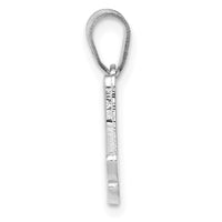 Load image into Gallery viewer, 14KW White Gold Script Letter A Initial  Pendant

