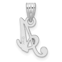 Load image into Gallery viewer, 14KW White Gold Script Letter A Initial  Pendant
