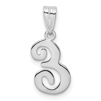 Load image into Gallery viewer, 14KW White Gold Script Letter E Initial Pendant
