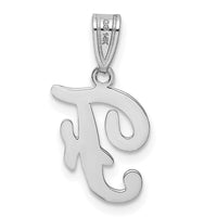 Load image into Gallery viewer, 14KW White Gold Script Letter F Initial Pendant
